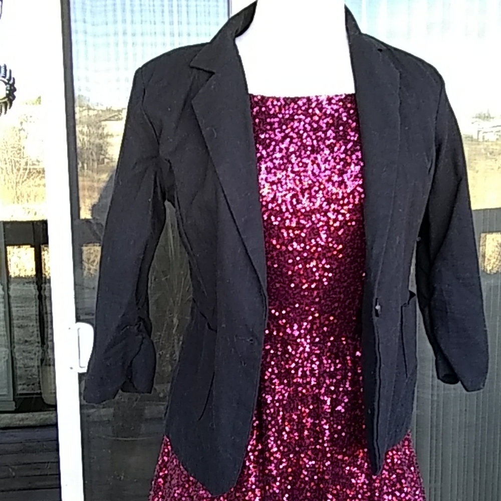 Black Linen Unlined Jacket
